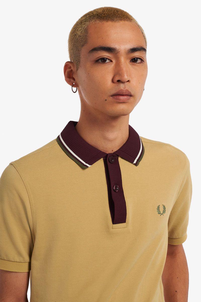 Grey Fred Perry Knitted Collar Polo Men's Shirts | PH 1503XYUF